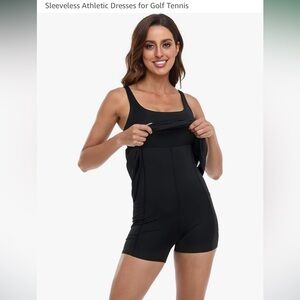 Exercise dress with built-in shorts and bra, size L